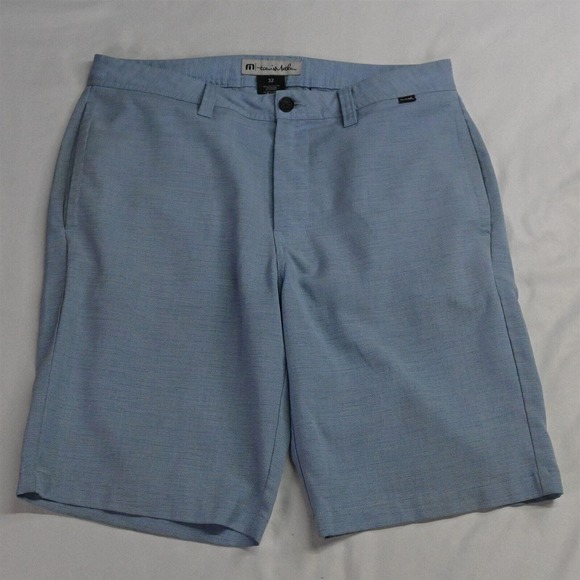 Travis Mathew 32 x 10" Light Blue Fast‎ Track Tech Stretch Golf Shorts - Picture 1 of 7